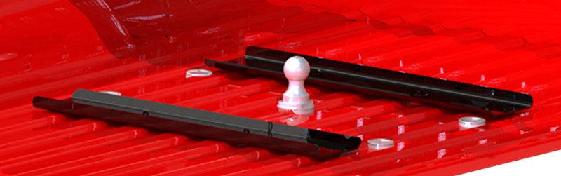 PullRite Bed Saver Rails under the #2600 hitch