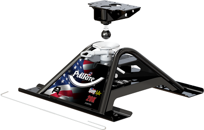 PullRite #2600 SuperLite single point hitch in a truck bed